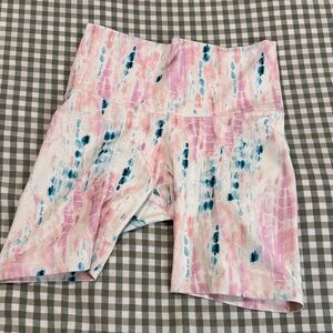 Old Navy Pink and Blue Tie-Dye Bike Shorts